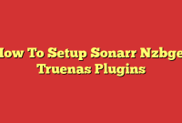 How To Setup Sonarr Nzbget Truenas Plugins